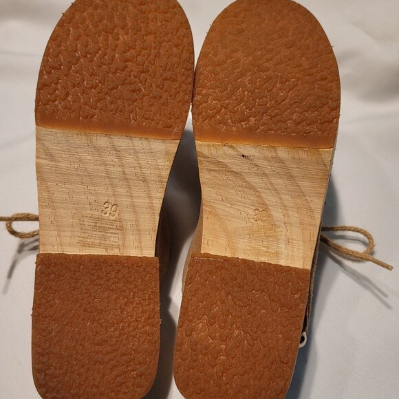 Landhaus C&A Naturally Tan Suede Clog Edelweiss Size US 8.5, EU 39 - Picture 9 of 9